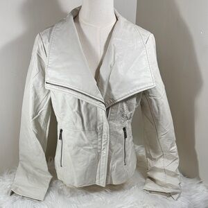 The Limited Off-White Leather Jacket